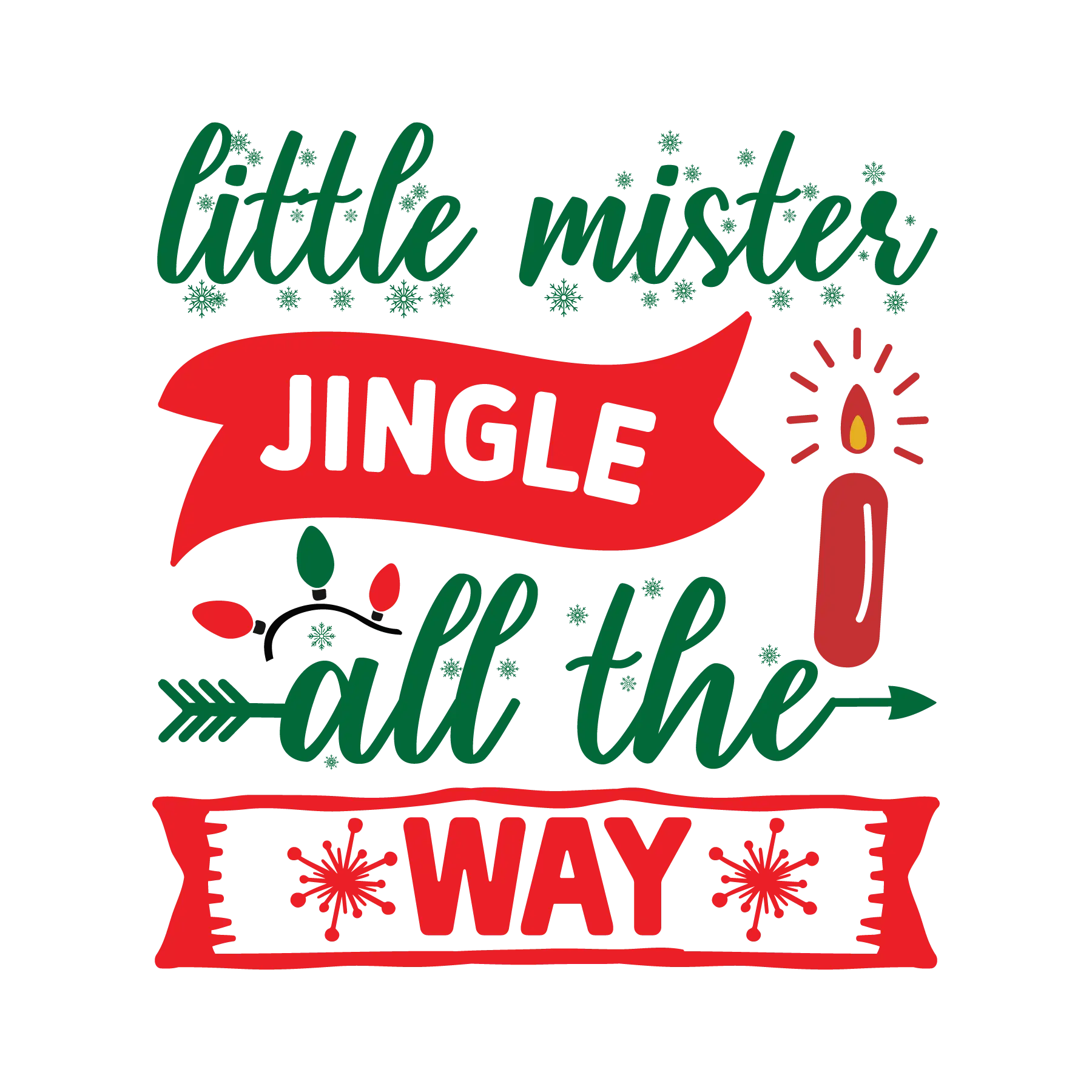 Little Mister Jingle All The Way 2 DTF Rocket