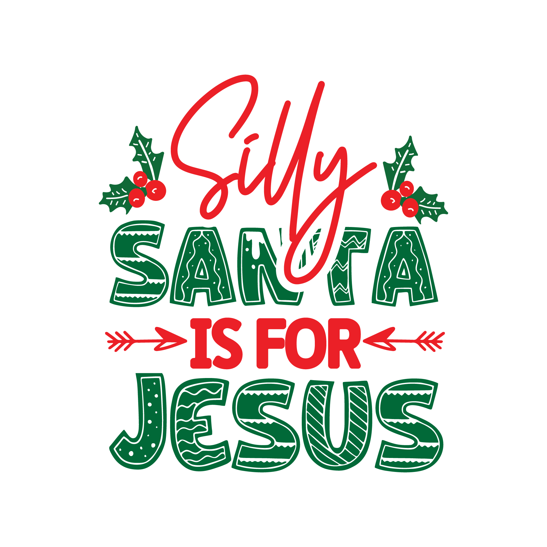 Silly Santa Is For Jesus DTF Rocket